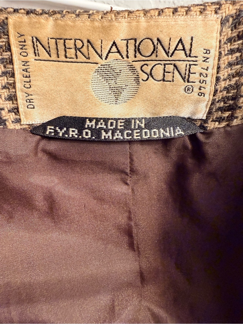Patchwork Tweed Vest in Brown & Gray - International Scene - Picture 3 of 8